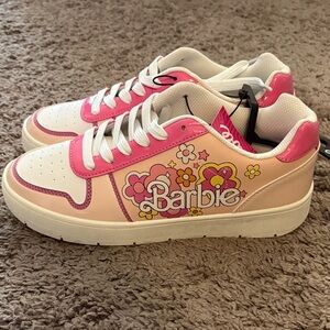 Barbie Floral Pink and Cream womens Sneakers